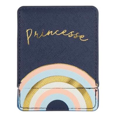 Draeger Paris | Zakspiegel prinses met etui in regenboogblauw | vierkante make-upspiegel om mee te nemen | ideaal voor thuis en op reis | 9 x 7 cm | gepersonaliseerd cadeau voor alle gelegenheden