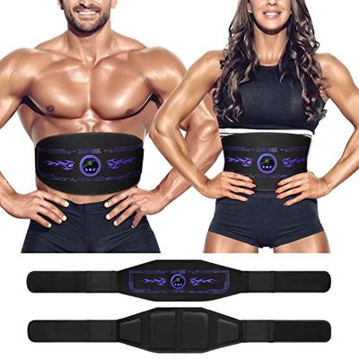 Dispositivo de entrenamiento EMS, entrenador abdominal eléctrico, entrenador abdominal EMS, tren abdominal EMS, no reemplazable, estimulador muscular con 6 modos de entrenamiento para hombres y mujeres, dispositivo de entrenamiento abdominal para el hogar