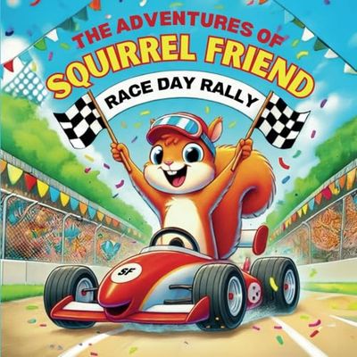 The Adventures of Squirrel Friend: Race Day Rally: Coloring Book for Adults, Kids and Families – Bold and Easy, Simple and Big Race Day Designs ... Animals, Tracks, Trophies, and More!