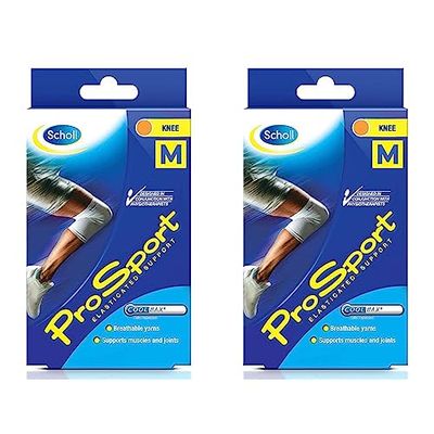 Scholl ProSport Elasticated Support Knee, Medium (Pack of 2)