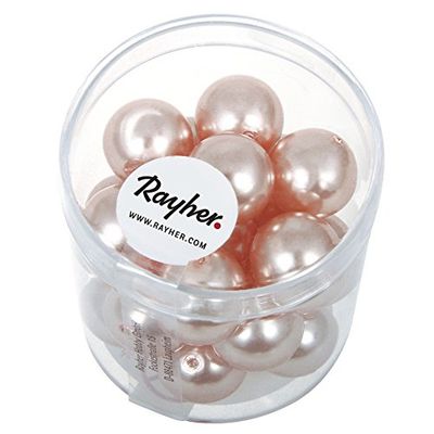 Rayher Perle Cerate Vetro Rinascimentali, 12Mm, Rosa Conch., Scatolina 21Pz, 14404271