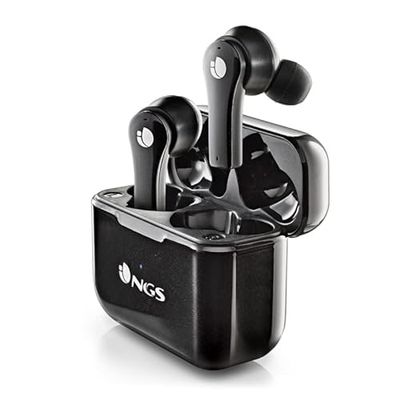 Trådlösa hörlurar med elegant design, inbyggt mikrofonljud, perfekt för att lyssna på musik och ringa samtal.