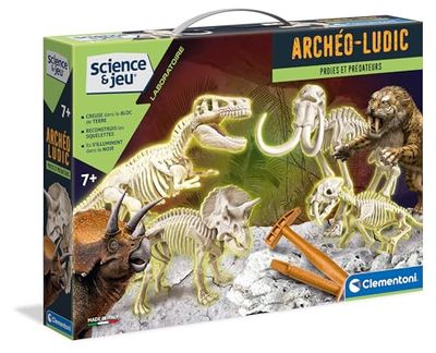 Clementoni – 52266 – archéo ludic – łupy i drapieżniki – fosforyzujące