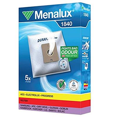 Menalux 1840 stofzuigerzakken, 5x stofzuigerzakken, Wit