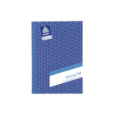 Avery Zweckform 704 facture (Format A5, avec 1 feuilles de papier bleu, 2 x 50 feuilles) Blanc/Blanc
