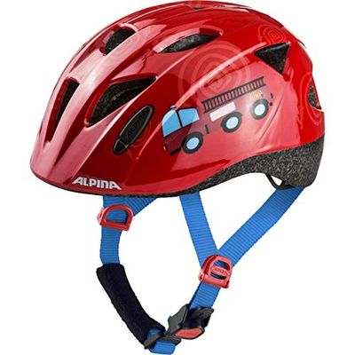 ALPINA Ximo - Lichte, veilige en onbreekbare fietshelm met optioneel ledlicht voor kinderen, firefighter gloss, 47-51 cm