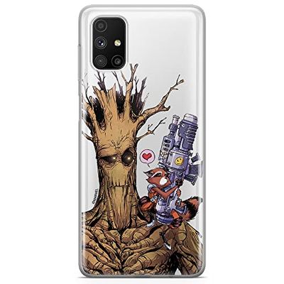 ERT GROUP mobiltelefonfodral för Samsung M51 originalt och officiellt licensierat Marvel mönster Guardians of the Galaxy 001 optimalt anpassad till formen på mobiltelefonen, gedeeltelijk transparant