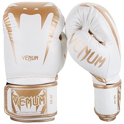 Venum Giant 3.0 Luvas de boxe, Muay Thai, Kickboxing, adulto unissexo, branco/dourado, 16 ml