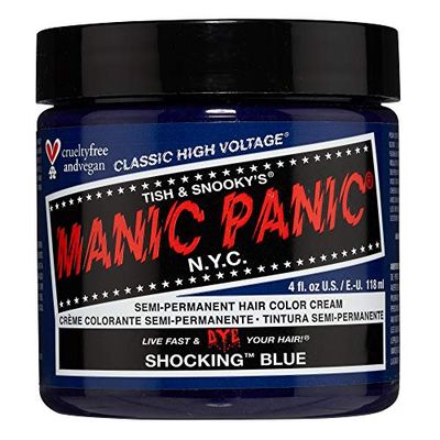 Manic Panic Shocking Blue Classic Creme, Vegan, Cruelty Free, Semi Permanent Hair Dye 118 ml
