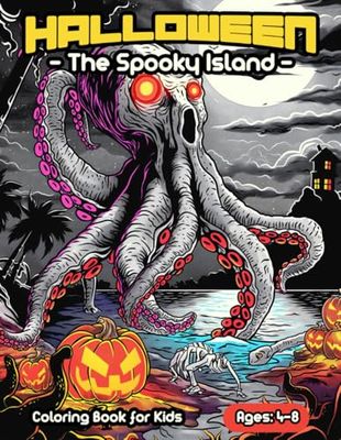 The Spooky Island: Halloween Coloring Book for Kids Ages 4-8