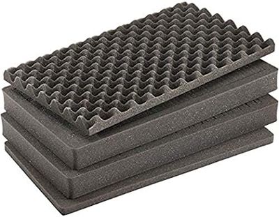 PELI 1555Airfs Set Schiuma Di Ricambio, Accessorio Per Valigia Air Originale, Compatibile Air 1555, Colore: Nero