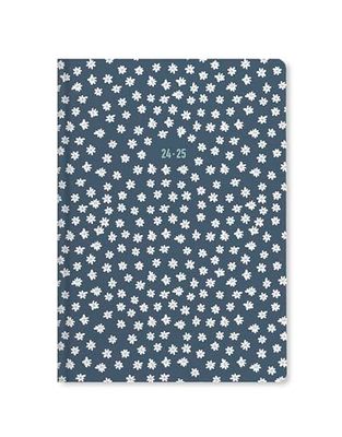 Letts of London Daisies Agenda scolaire semainier 2024/2025 Bleu Format A5