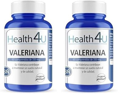 H4U Valeriana 60 comprimidos - Regula la excitación nerviosa y ayuda a dormir mejor (Paquete de 2)