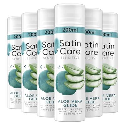 Gillette Satin Care Gel Depilatorio Da Donna, Aloe Vera Glide, 200ml