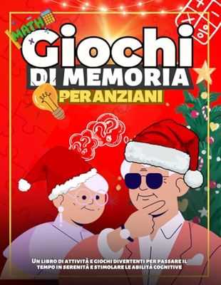 giochi di memoria per anziani a natale: Libro di Attività Puzzle in formato XXL. Idea Regalo Pensionamento e Signori Anziani
