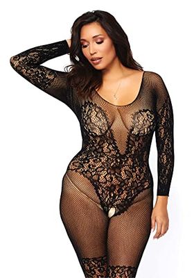 Leg Avenue Vine Lace and Net Bodystocking,89190Q 00107