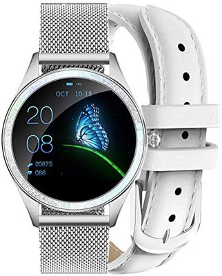 Gino Rossi Smartwatch, fitnessarmband, polshorloge Smart Watch met stappenteller hartslagmeter stopwatch voor dames sporthorloge voor iOS Android + extra armband