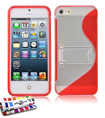 MUZZANO Originele Stand Shell Case voor Apple iPhone 5 - Rood