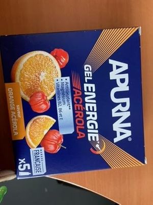 APURNA/Endurance/Pendant l'éffort/Gel Energie Passage Difficile/Acérola Orange/Etui 5x35g