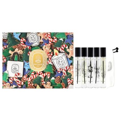 Mini Discovery Set by Diptyque for Unisex - 5 Pc Mini Gift Set 0.25oz Fleur de Peau EDP Spray, 0.25oz Eau Rose EDP Spray, 0.25oz Do Son EDP Spray, 0.25oz Orpheon EDP Spray, 0.25oz Tam Dao EDP Spray