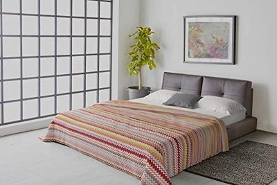Italian Bed Linen Edredón de Verano “Athena”, Rabat Arancio, Doble