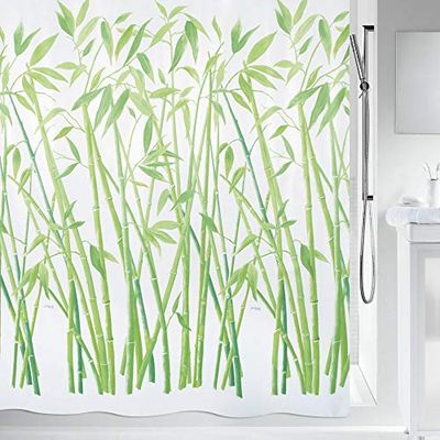 Spirella Tenda da Doccia Poliestere BAMBUS 120x200 cm Verde