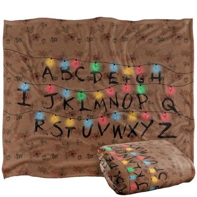 Stranger Things CHRISTMAS LIGHTS ALPHABET Silky Touch Super Soft Throw Blanket 152 x 127 cm