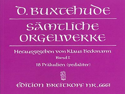EDITION BREITKOPF BUXTEHUDE D. - SAMTLICHE ORGELWERKE, BAND I Classical sheets Organ: 1