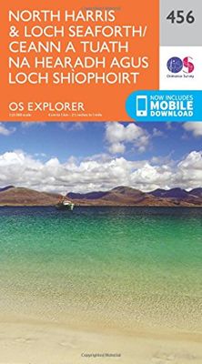 North Harris & Loch Seaforth/Ceann a Tuath na Hearadh Agus Loch Shìophoirt Map | Scarp | Ordnance Survey | OS Explorer Map 456 | Scotland | Walks | Hiking | Maps | Adventure