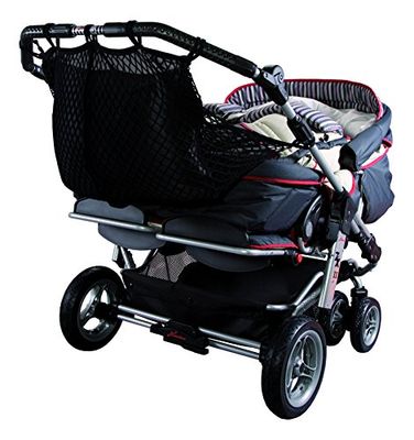 Sunnybaby 850120519 Inköpsnät för tvillingvagn med insynsskydd, svart