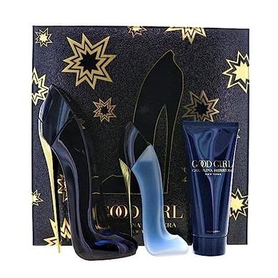 Good Girl by Carolina Herrera for Women - 3 Pc Gift Set 2.7oz EDP Spray, 3.4oz Body Lotion, 1oz Hair Mist