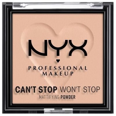 NYX Professional Makeup Can't Stop Won't Stop Mattifying Powder, Matte Finish, Medium