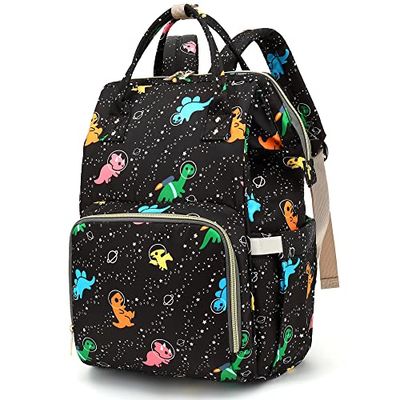 Xunteny Baby Changing Bag Backpack for Moms Girls Boys, Women Waterproof Large Maternity Nappy Diaper Bags (Dinosaur)