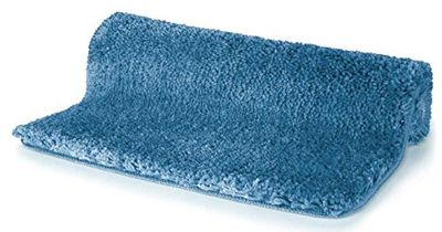 Spirella - Tapis Salle de Bain Microfibre Highland, Dos Antidérapant, Séchage Rapide, Poils Longs 40mm, Lavable en Machine + Sèche-Linge - 80x150 cm - Bleu Aqua