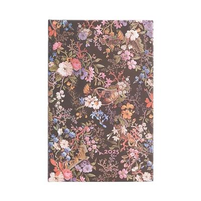 Kalendarz Paperblanks 2025 Floralia Maxi tygodniowy HOR: tydzień na dwóch stronach, zamykany na gumkę, Papier 100 GSM