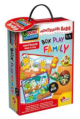 Lisciani - Montessori Baby Box - Play Family - Juego educativo táctil para bebés a partir de 1 año - 92727