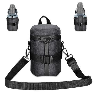 Neewer Custodia per Obiettivo di Fotocamera DSLR Mirrorless 100x140mm, Custodia Protettiva Espandibile Ispessita Idrorepellente con Cerniere di Apertura Bloccabili, Tracolla, Fibbia Posteriore, PB006