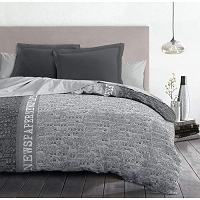 Home Linge Passion Dekbedovertrek - 3-delig | microvezel | tweepersoonsbed - 220 x 240 cm | Newspaper - meerkleurig