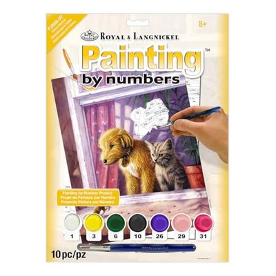 Royal & Langnickel 11 x 15 inch Window Watching Pre-Printed Paint by Number Painting Set