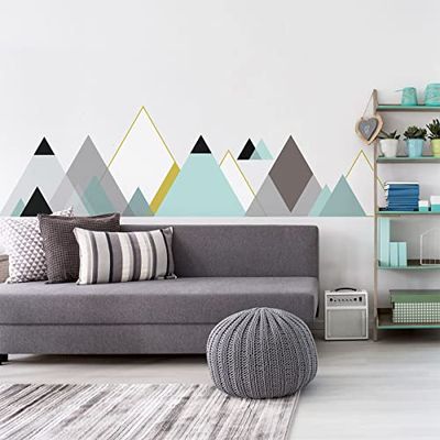 Stickers muraux - Décoration Chambre Salon - Autocollant Sticker Mural géant Montagnes scandinaves Matra - 60x90cm