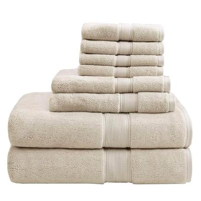Madison Park Ensemble de Serviettes de Bain luxueuses 100% Coton 800 g/m², Naturel, Plusieurs Tailles