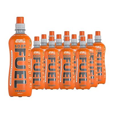 Applied Nutrition BodyFuel Electrolyte Water - Body Fuel Prime Drink with BCAAs and Vitamins, Fast Hydration (12 x 500ml) (Orange)