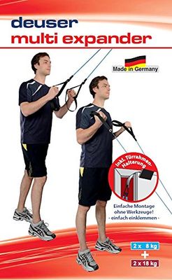 Deuser Fitness Multi-Expander, Azul y Rojo, Talla Única