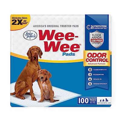 Four Paws Wee-Wee Lot de 100 tampons Anti-odeurs