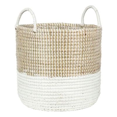 Scheurich Macetero con asas de algas marinas, color blanco natural, 27 cm de diámetro, 23,5 cm de alto, 13,1 l de vol.