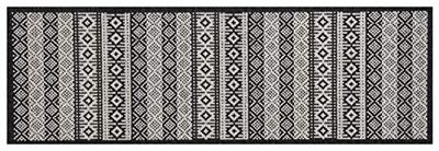 Zala Living Alfombra de Cocina (60 x 180 cm, 100% Poliamida, Antideslizante, Apta para calefacción por Suelo Radiante), Color Crema y Negro