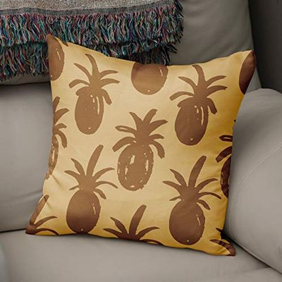 BonaMaison Fodera per Cuscino Toni marroni Cotone e Copricuscini Federa per Divano Casa Soggiorno Camera da Letto Decorazione Interni ed Esterni, Dimensioni: 50x50 - Prodotta in Turchia