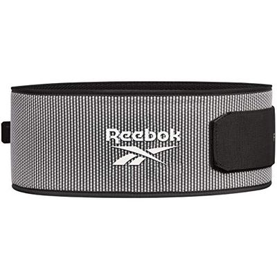 Reebok Flexweave Cinturón de Levantamiento de Pesas, Blanco, Size XL-37-44.5" Cintura