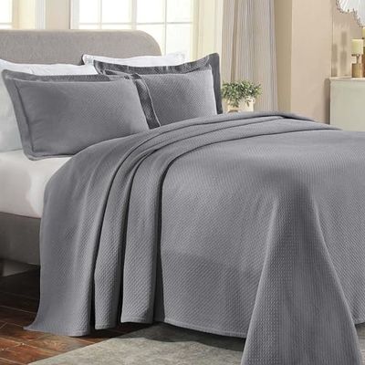 Superior Katoenen Sprei, Grijs, Queen