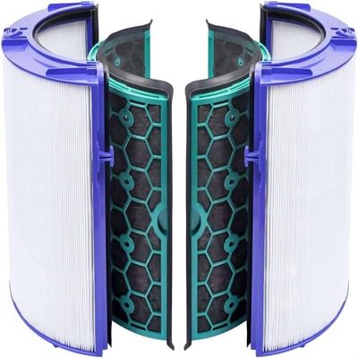 KEEPOW Vervangingsfilter voor Dyson HP04 TP04 DP04 Pure Cool Luchtreiniger, 360° Fan Glas HEPA-filter Actieve Koolfilter